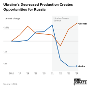 Ukraine's Decreased Production Creates Opportunities for Russia